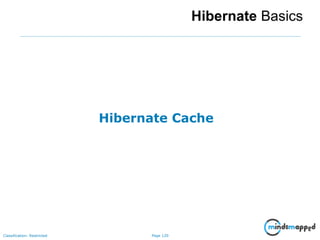 Page 120Classification: Restricted
Hibernate Cache
Hibernate Basics
 