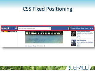 CSS Fixed Positioning
 