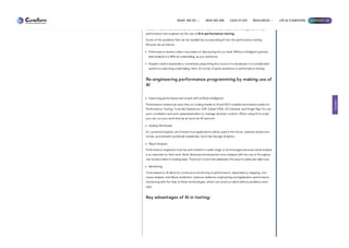 There are several obstacles throughout the full performance testing lifecycle, including test
preparation, test execution, identifying the performance bottleneck, pinpointing the cause of the
problem, and implementing a solution.
Many of these difficulties can be eliminated entirely or at least made more manageable for any
performance test engineer by the use of AI in performance testing.
Some of the problems that can be handled by incorporating AI into the performance testing
lifecycle are as follows.
Performance testers collect mountains of data during the run itself. Without intelligent systems,
data analysis is a difficult undertaking, as you well know.
Despite careful examination, sometimes pinpointing the source of a slowdown in a complicated
system is a daunting undertaking. Here, AI can be of great assistance in performance testing.
Re-engineering performance programming by making use of
AI
Improving performance test scripts with artificial intelligence
Performance testerscan save time on coding thanks to AI and NLP-enabled automated scripts for
Performance Testing. Tools like Salesforce, SAP, Siebel CRM, JD Edwards, and Single Sign On use
auto-correlation and auto-parameterization to manage dynamic content. When using AI to script,
you can cut your work time by as much as 40 percent.
Scaling Workloads
A.I.-powered engines can foresee how applications will be used in the future, examine production
trends, and estimate workloads realistically, much like Google Analytics.
Result Analysis
Performance engineers must be well-versed in a wide range of technologies because result analysis
is so important to their work. Multi-dimensional transaction error analysis with the use of AI engines
can reveal outliers in testing data. There isn’t a tool that addresses this issue in particular right now.
Monitoring
Tools based on AI allow for continuous monitoring of performance, dependency mapping, root
cause analysis, and failure prediction. Improve resilience engineering and application performance
monitoring with the help of these technologies, which can send out alerts before problems even
arise.
Key advantages of AI in testing:
Contact
WHAT WE DO  WHO WE ARE CASE STUDY RESOURCES  LIFE @ CUNEIFORM CONTACT US
 