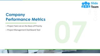 Tableof
Company
Performance Metrics
› Project Task List on the Basis of Priority
› Project Management Dashboard Tool
25
 