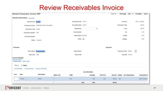 57
Review Receivables Invoice
 