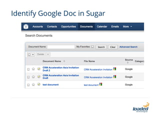 Identify Google Doc in Sugar

 
