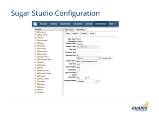 Sugar Studio Configuration

 