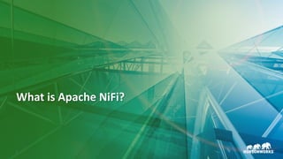 ©	Hortonworks	Inc.	2011–2018.	All	rights	reserved8
What	is	Apache	NiFi?
 