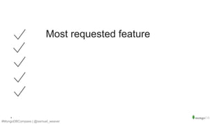 #MongoDBCompass | @samuel_weaver
4
Most requested feature
 