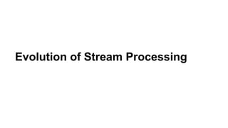 Evolution of Stream Processing
 