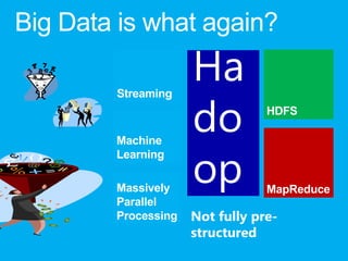 Ha
do
op
Not fully pre-
structured
 
