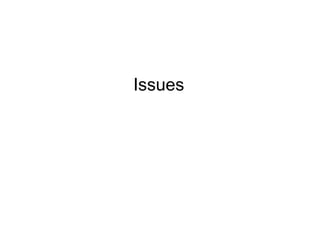 Issues

 
