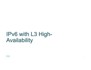 IPv6 with L3 High-
Availability
 