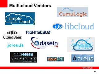 Multi-cloud Vendors




                      41
 