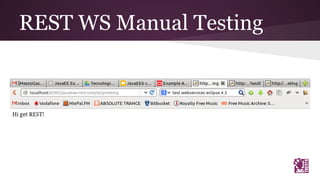 REST WS Manual Testing
 