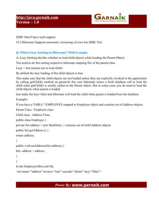 Hibernate Advance Interview Questions