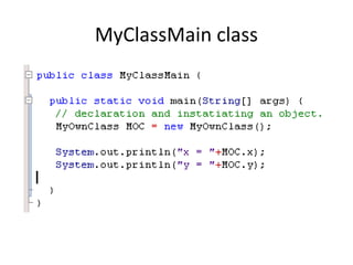 MyClassMain class
 
