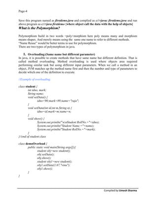 Java notes