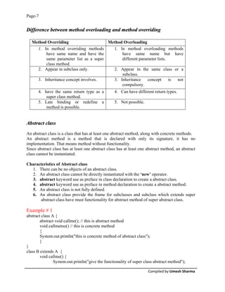 Java notes