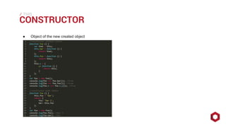 ⁄ CONSTRUCTOR THIS 
● Object of the new created object 
 