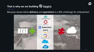 Confidential 2
That is why we are building
Because cloud native delivery and operations is a BIG challenge for enterprises!
Cloud Native
 