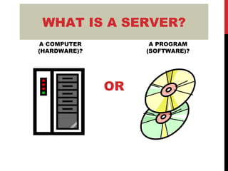 WHAT IS A SERVER? A COMPUTER (HARDWARE)? A PROGRAM (SOFTWARE)? OR 