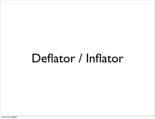 Deﬂator / Inﬂator



12年4月22⽇日星期⽇日
 