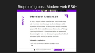 Btopro blog post, Modern web ES6+
 