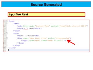 Input Text Field
Source Generated
 