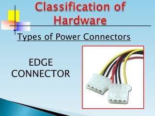 Types of Power Connectors
EDGE
CONNECTOR
 
