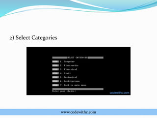 www.codewithc.com
2) Select Categories
 