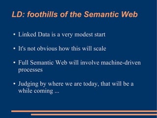 Culture Geeks Feb talk: Adventures in Linked Data Land