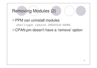 Managing Perl Installations: A SysAdmin's View