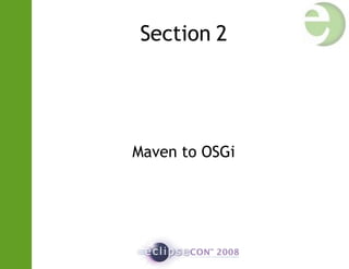 Section 2 Maven to OSGi 