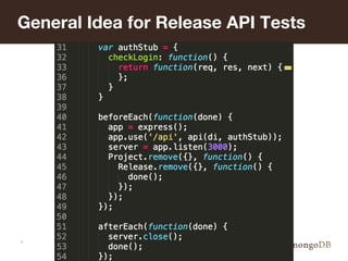 General Idea for Release API Tests 
* 
 