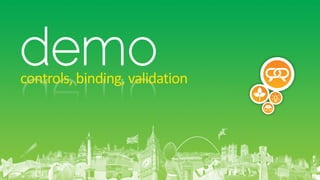 demo
controls, binding, validation
 