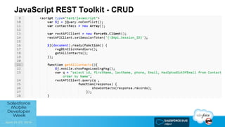 JavaScript REST Toolkit - CRUD
 