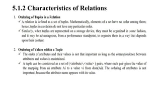5.1.2 Characteristics of Relations
 