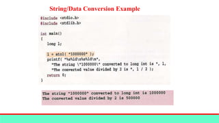 String/Data Conversion Example
 