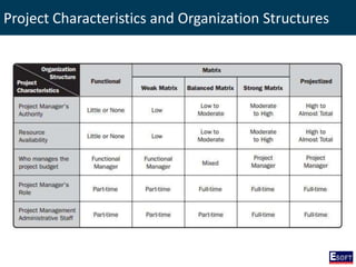 Project Characteristics and Organization Structures
 