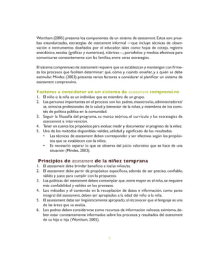 Módulo 5: Assesment del Desarrollo y Aprendizaje de la Niñez Temprana