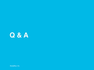 Q&A



StudyBlue, Inc.
 