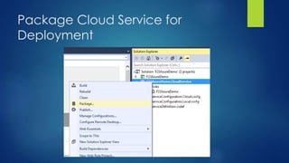 Package Cloud Service for
Deployment
 