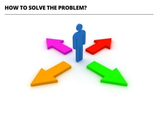 HOW TO SOLVE THE PROBLEM?
 