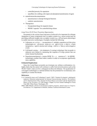  Converging Technologies for Improving Human Performance 