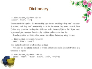 Dictionary
 