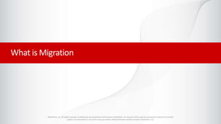 ©AvePoint, Inc. All rights reserved. Confidential and proprietary information of AvePoint, Inc. No part of this may be reproduced, stored in a retrieval
system, or transmitted in any form or by any means, without the prior written consent of AvePoint, Inc.
What is Migration
 
