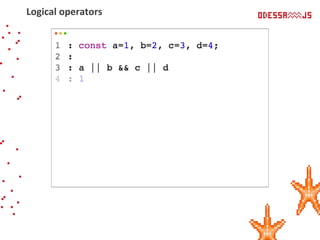 Logical operators
 