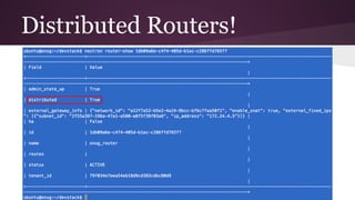Distributed Routers!
 