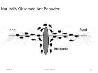 Naturally Observed Ant Behavior
Where do we go? Everybody, flip a coin.
10/18/19 Soumen Santra 29
 