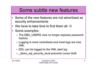 Oracle11g Security