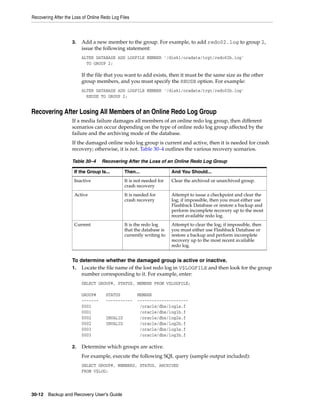 Oracle backup and recovery user's guide