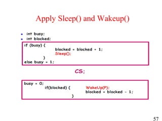 57
Apply Sleep() and Wakeup()
 