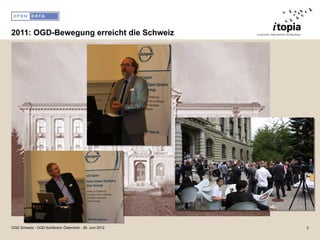 2011: OGD-Bewegung erreicht die Schweiz




OGD Schweiz - OGD Konferenz Österreich - 26. Juni 2012   2
 
